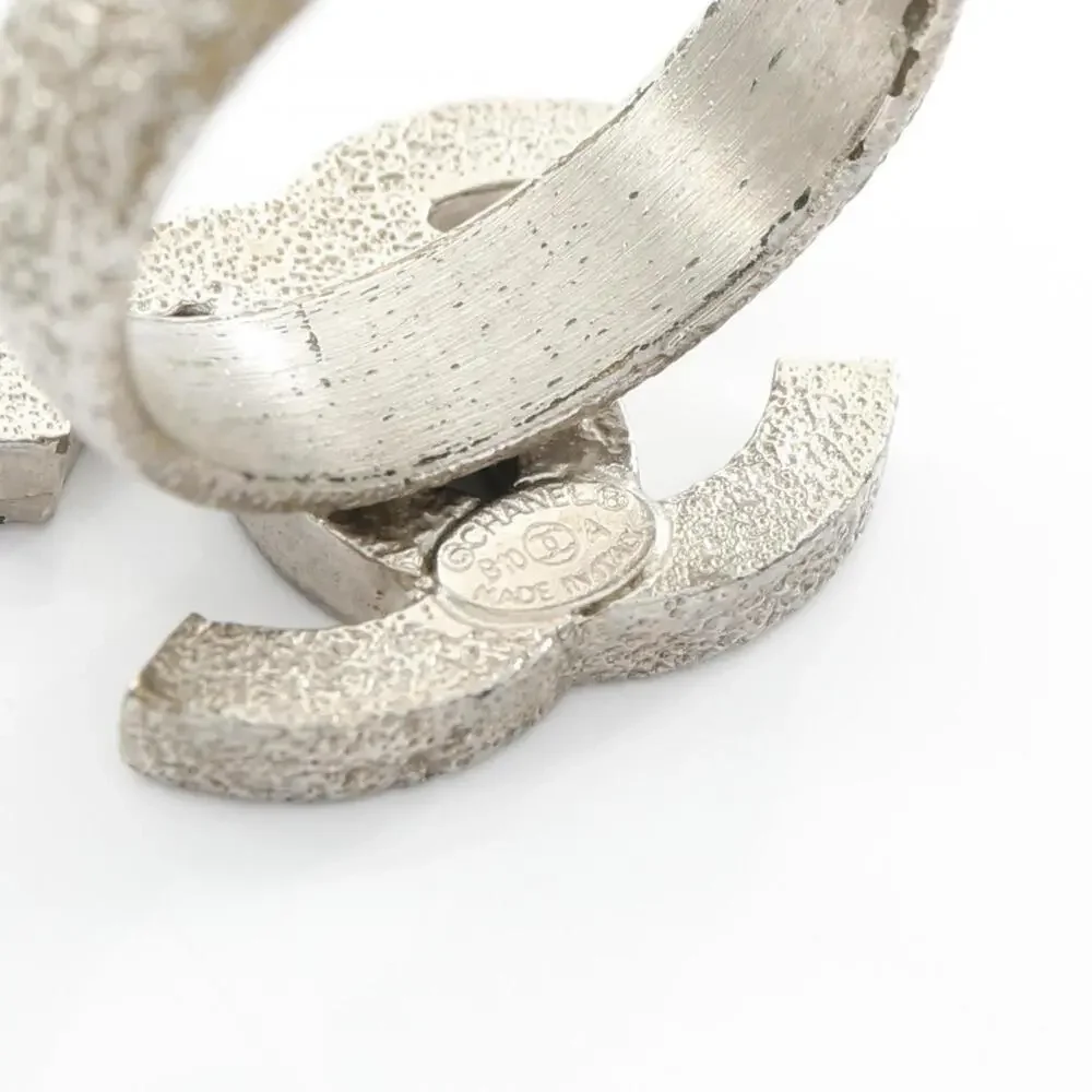 CHANEL Silver Logo Ring